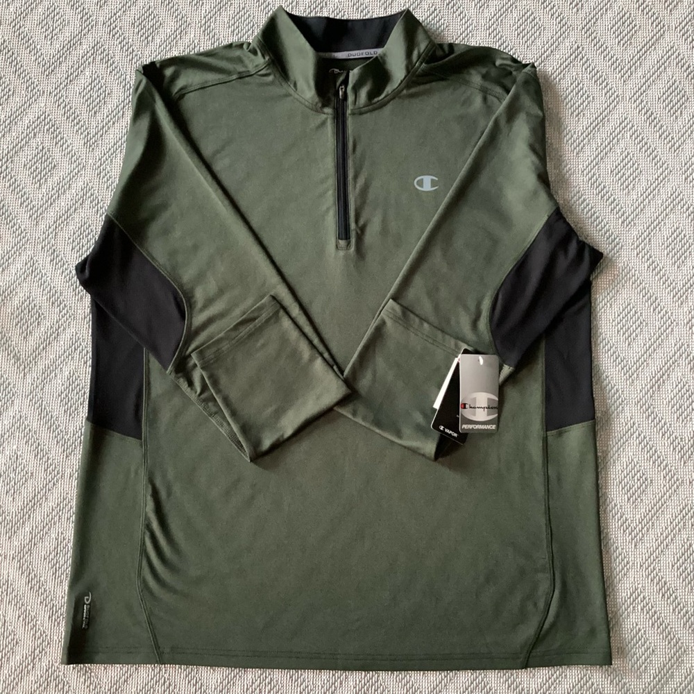 Champion Olive Green 1/2 Zip Size XL NWT